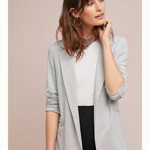 Anthropologie Bordeaux Edie Knit Blazer